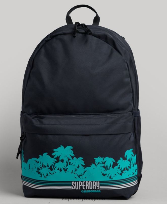 Superdry аксесоари N00H1759 военноморски флот Жени графична раница montana