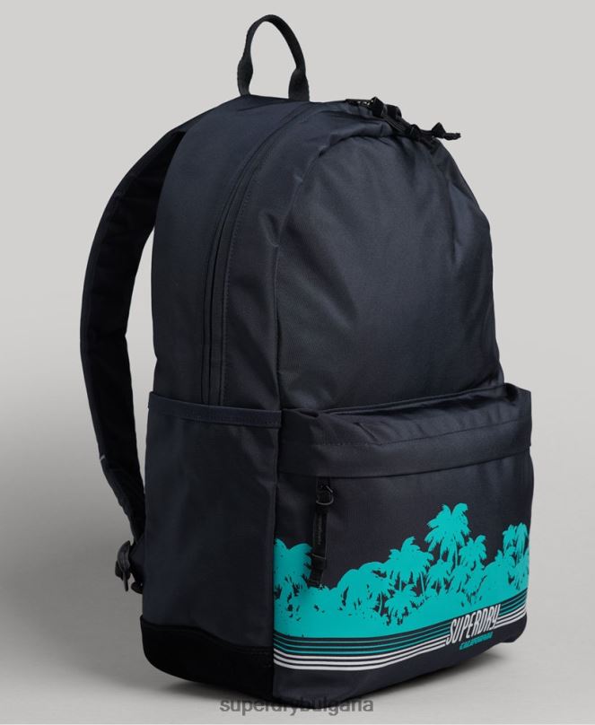 Superdry аксесоари N00H1759 военноморски флот Жени графична раница montana