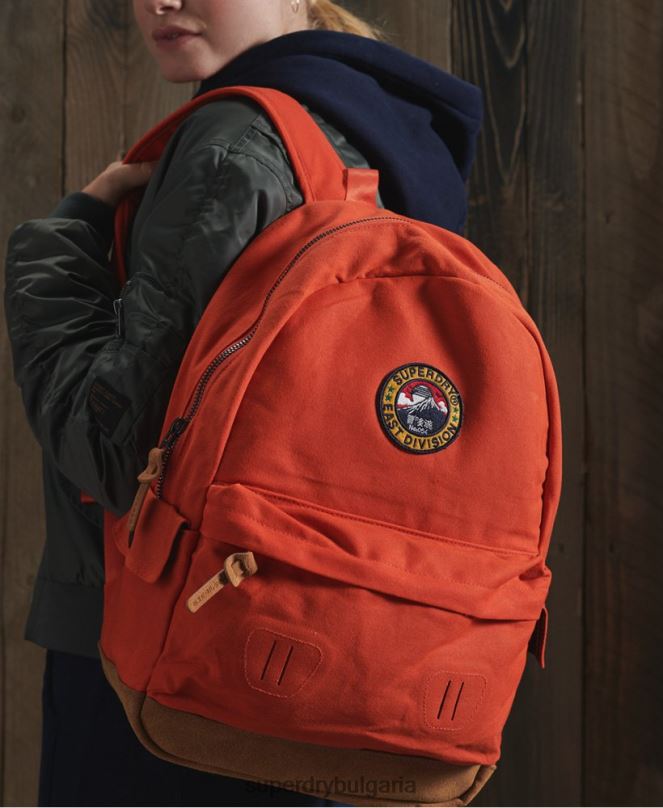 Superdry аксесоари N00H6667 оранжево Жени восъчна брезентова раница montana