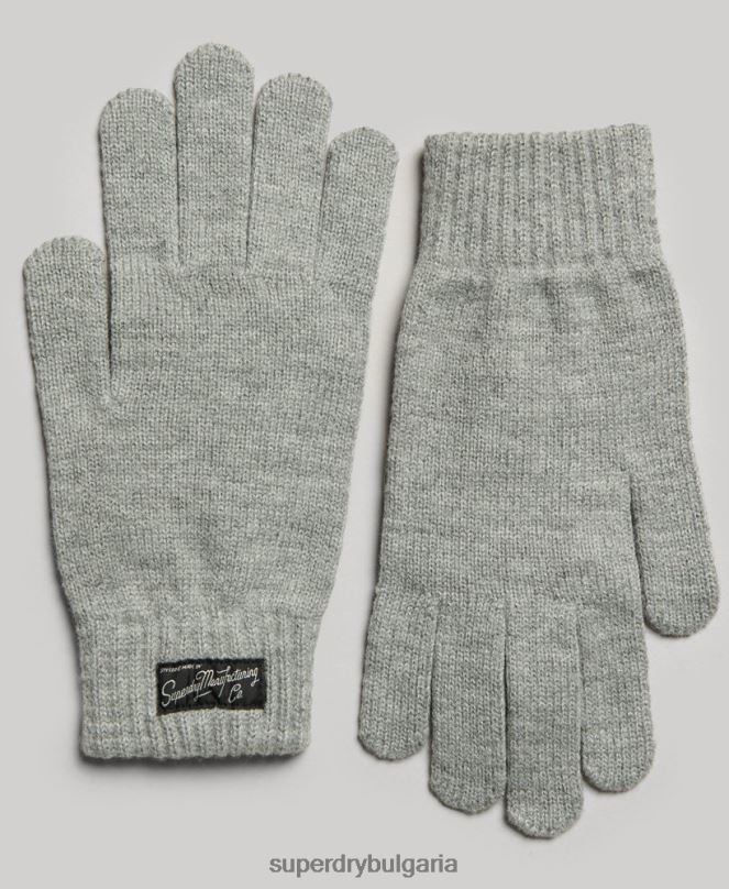 Superdry аксесоари N00H1700 сиво Жени основни ръкавици с лого
