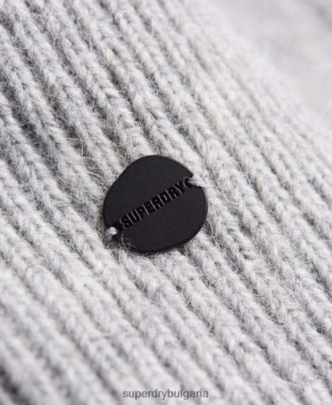 Superdry аксесоари N00H4288 светло сив Жени студия луксозни половин ръкавици