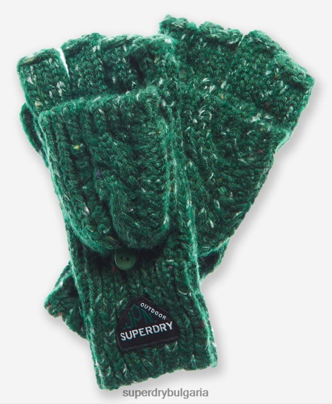 Superdry аксесоари N00H4322 зелено Жени кабелни ръкавици Gracie