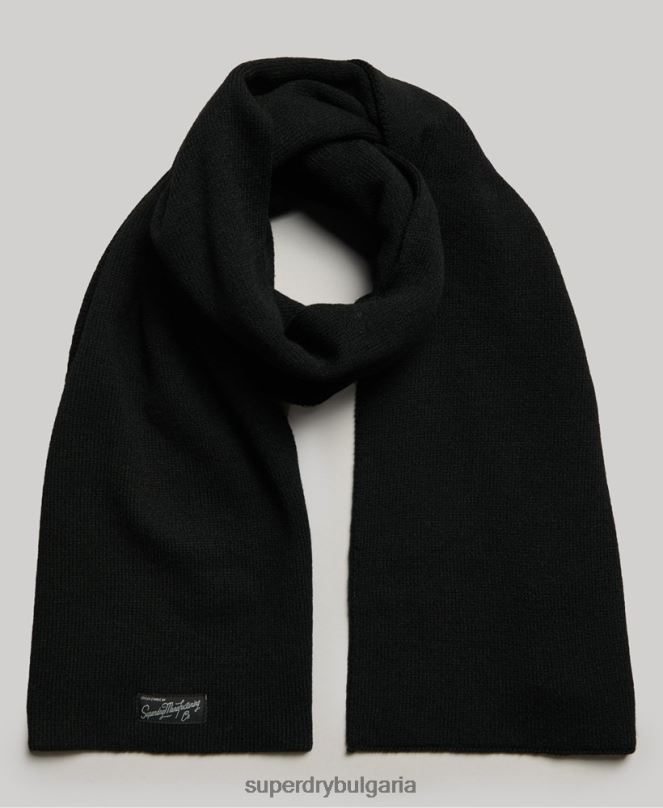 Superdry аксесоари N00H4229 черен Жени ретро класически шал