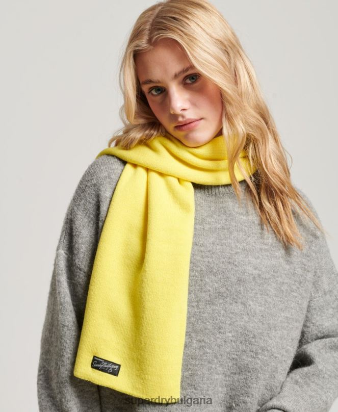 Superdry аксесоари N00H4230 жълто Жени ретро класически шал