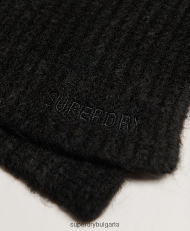 Superdry аксесоари N00H4240 черен Жени основен оребрен шал
