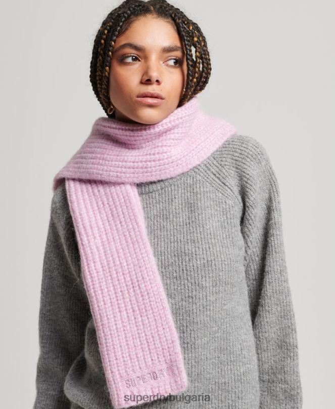 Superdry аксесоари N00H4242 розово Жени основен оребрен шал