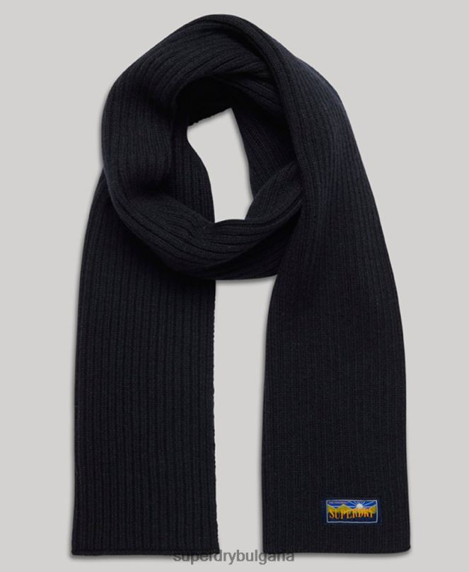 Superdry аксесоари N00H4249 военноморски флот Жени радарен шал от вълнена смес