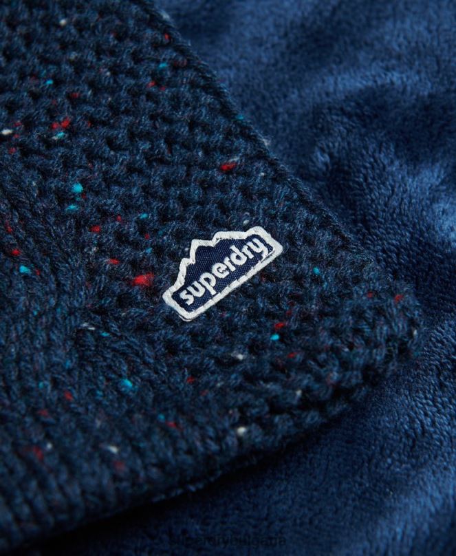 Superdry аксесоари N00H4251 военноморски флот Жени кабелен плетен шал
