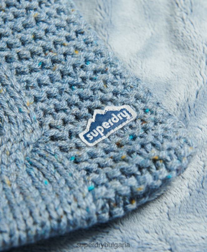 Superdry аксесоари N00H4253 светло синьо Жени кабелен плетен шал