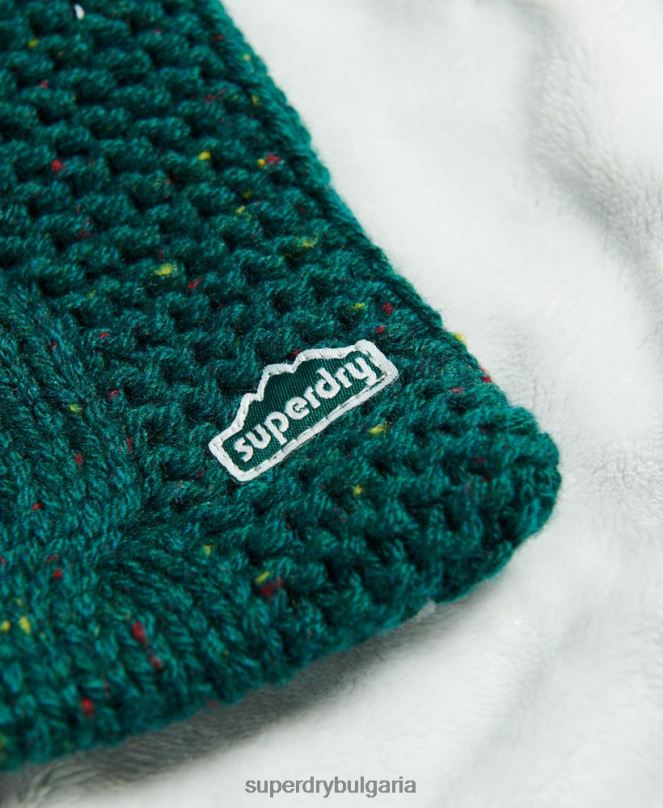 Superdry аксесоари N00H4254 зелено Жени кабелен плетен шал