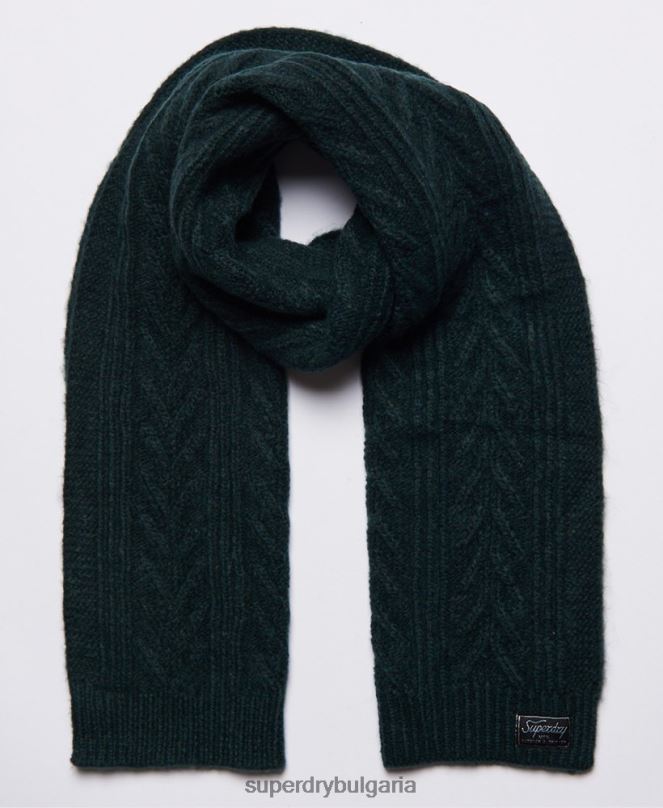 Superdry аксесоари N00H4301 зелено Жени кабел лукс шал
