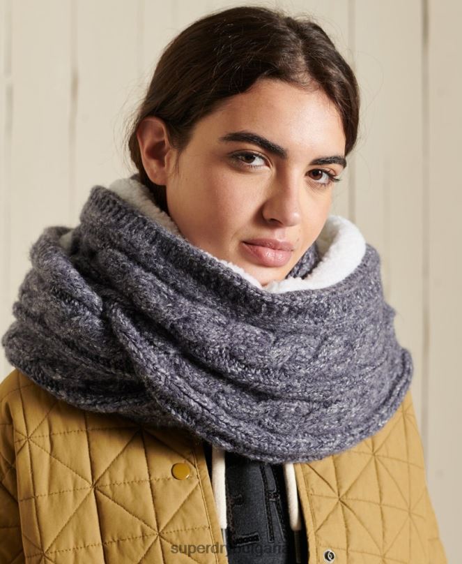 Superdry аксесоари N00H4302 военноморски флот Жени кабелен снуд от туид