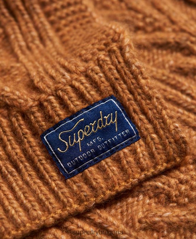 Superdry аксесоари N00H4303 жълто Жени кабел лукс шал