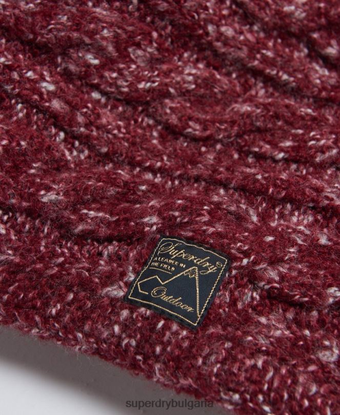Superdry аксесоари N00H4314 червен Жени кабелен снуд от туид