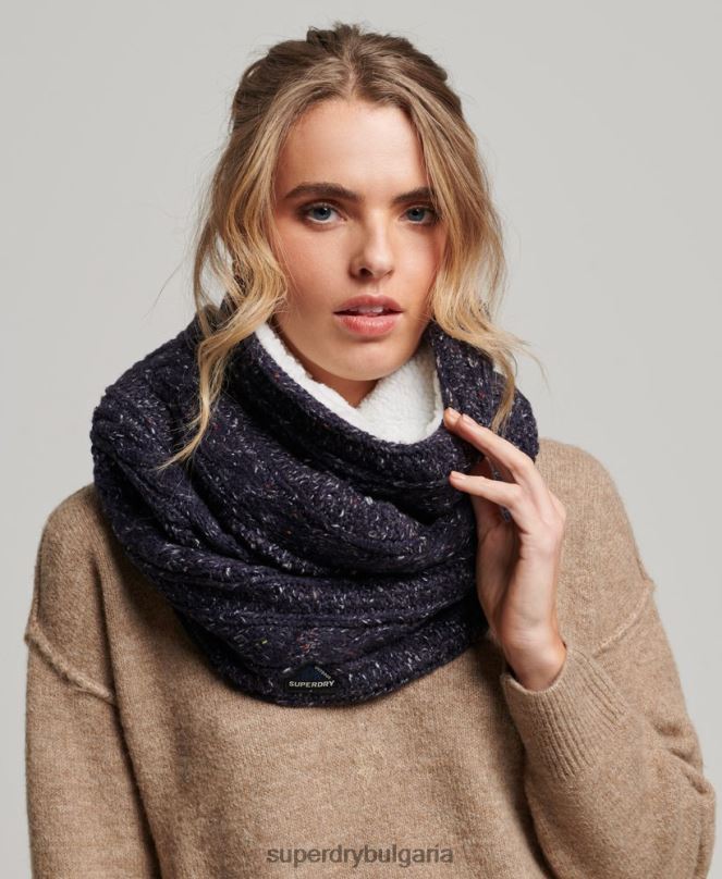 Superdry аксесоари N00H4324 военноморски флот Жени Gracie кабелен снуд
