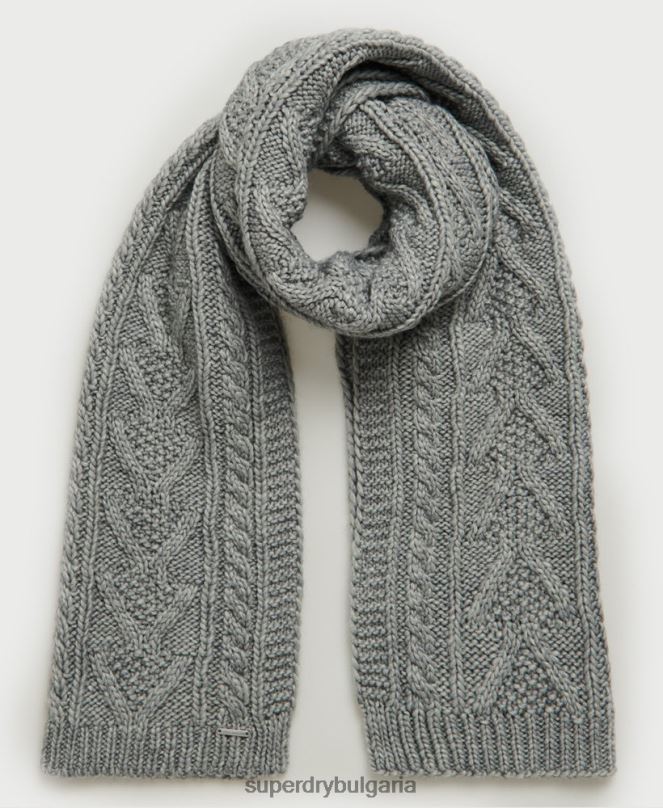 Superdry аксесоари N00H4327 сиво Жени lannah кабелен шал