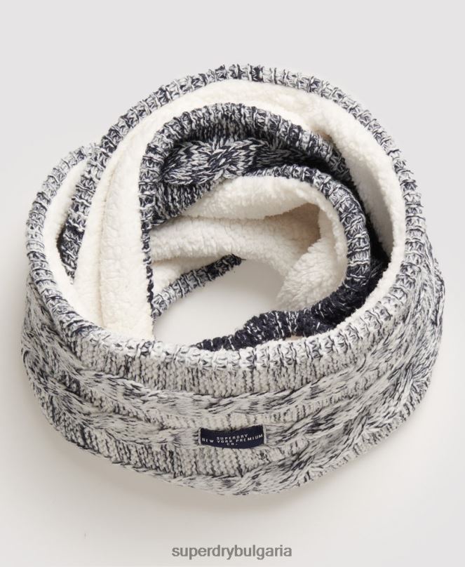 Superdry аксесоари N00H4332 син Жени Clarrie кабелен снуд