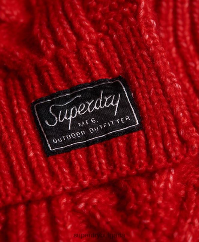 Superdry аксесоари N00H6618 червен Жени кабел лукс шал