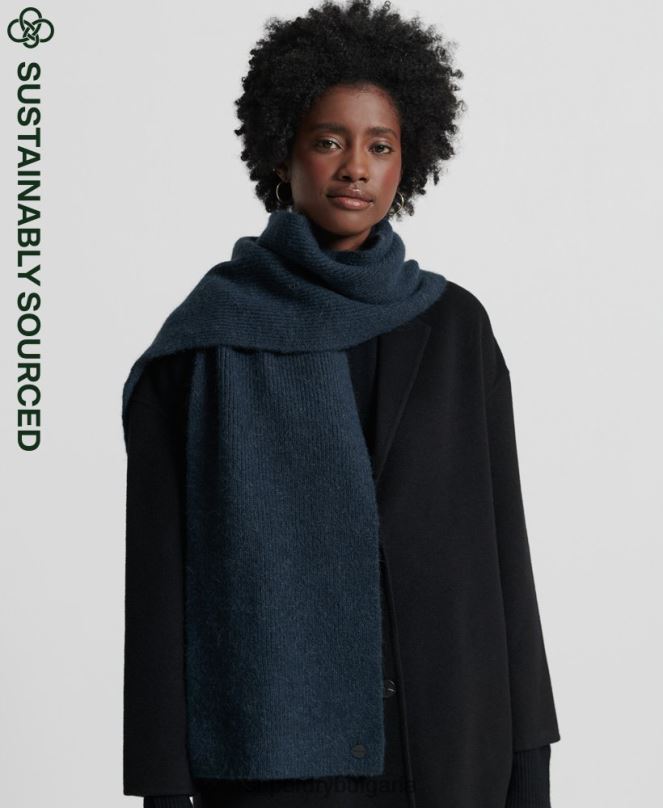 Superdry аксесоари N00H6620 военноморски флот Жени луксозен шал