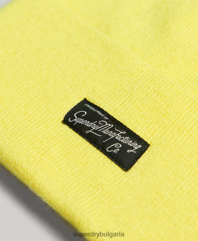 Superdry аксесоари N00H1683 жълто Жени есенциална шапка с лого