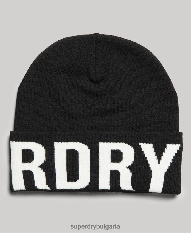 Superdry аксесоари N00H1689 черен Жени планинска плетена шапка