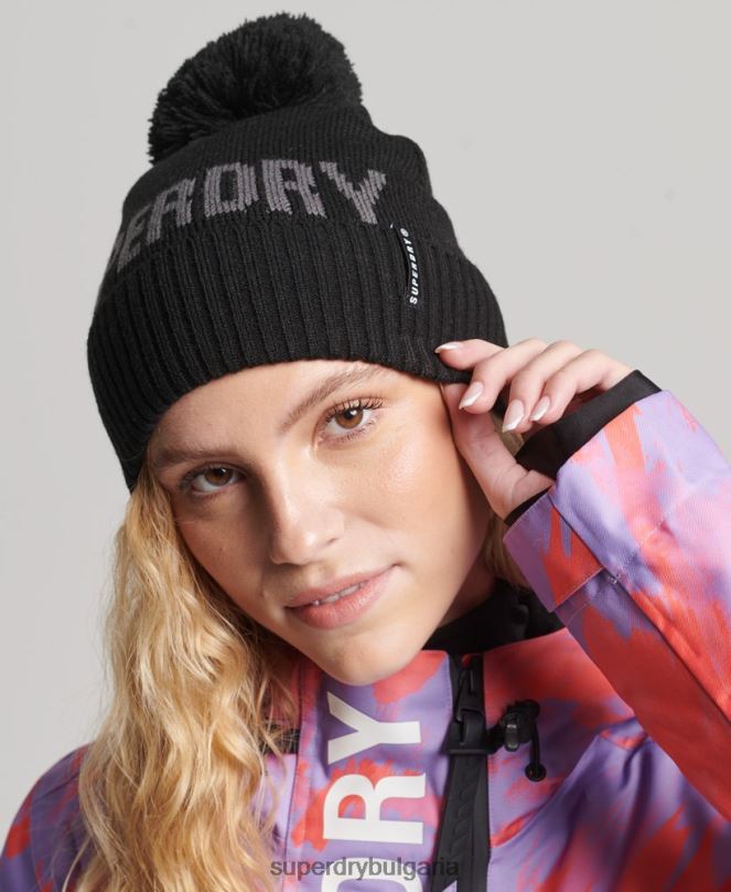 Superdry аксесоари N00H4108 черен Жени снежна шапка