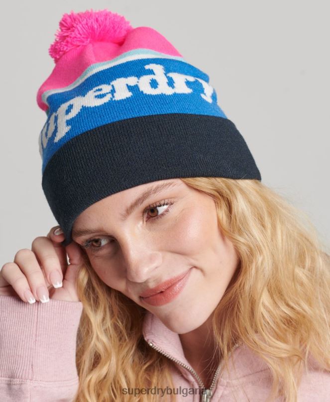 Superdry аксесоари N00H4223 розово Жени есенциална шапка с лого