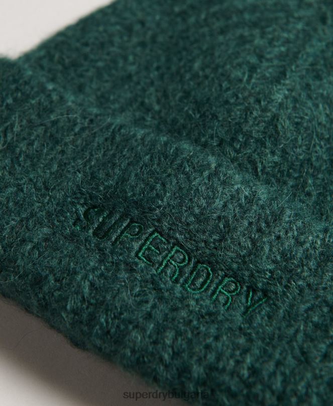 Superdry аксесоари N00H4236 зелено Жени есенциална оребрена шапка