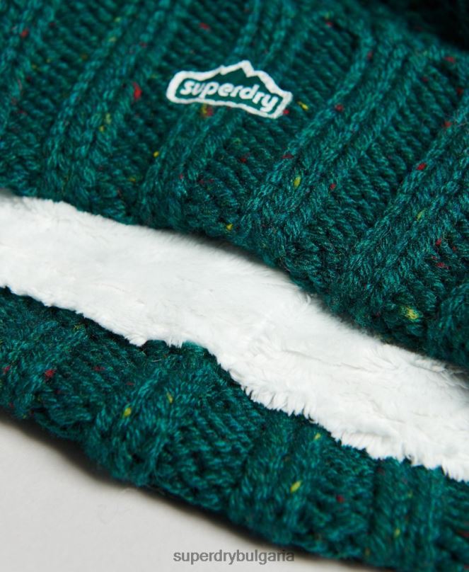 Superdry аксесоари N00H4260 зелено Жени кабелна плетена шапка