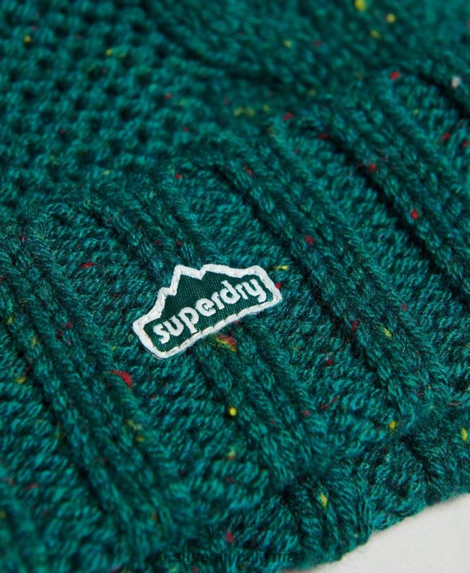 Superdry аксесоари N00H4260 зелено Жени кабелна плетена шапка