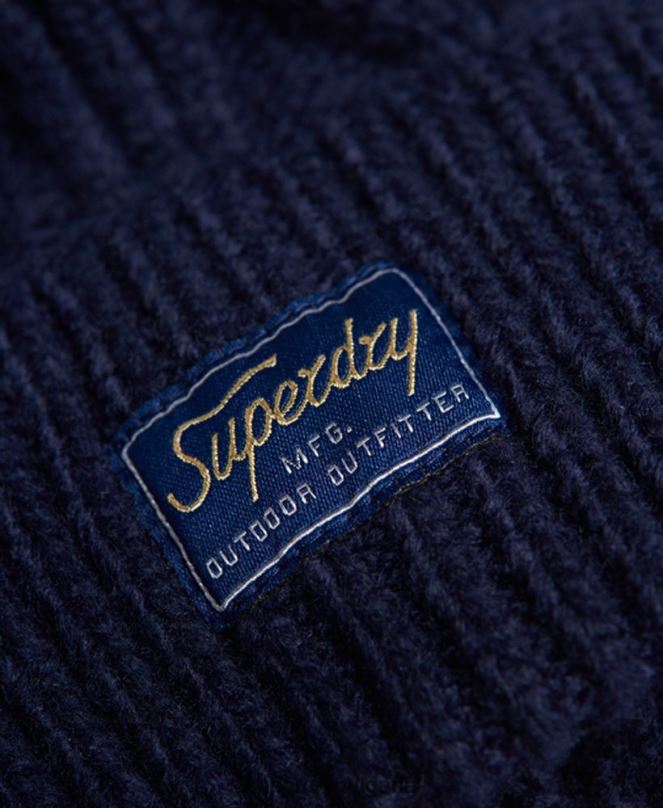 Superdry аксесоари N00H4284 военноморски флот Жени кабелна луксозна шапка