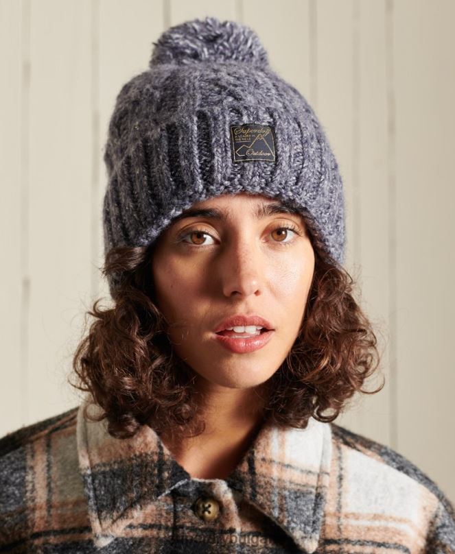 Superdry аксесоари N00H4293 военноморски флот Жени кабелна шапка от туид