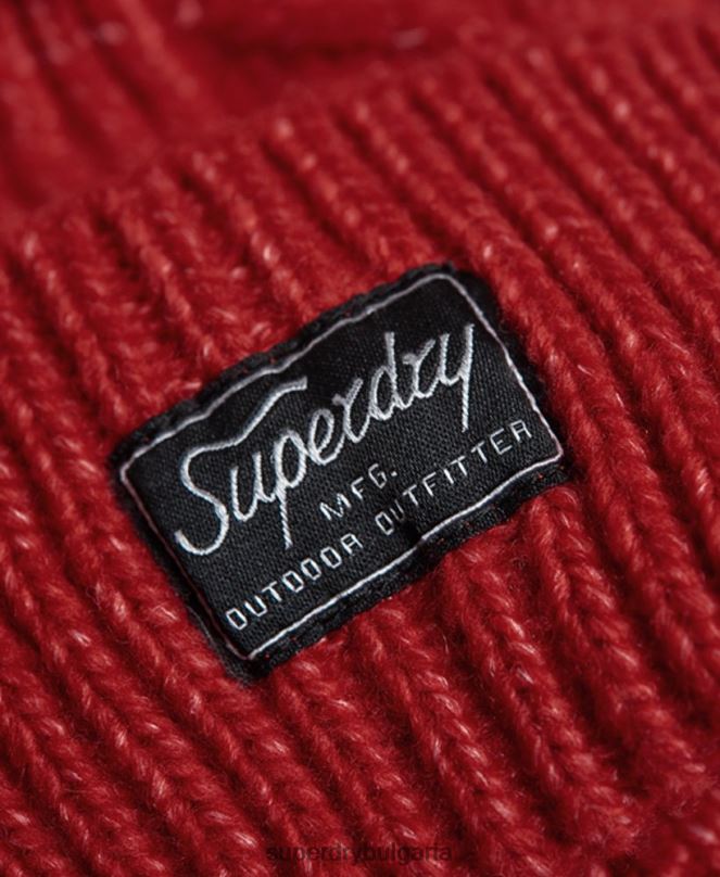 Superdry аксесоари N00H4294 червен Жени кабелна луксозна шапка