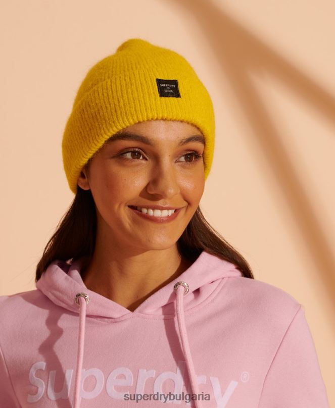 Superdry аксесоари N00H4318 жълто Жени супер луксозна шапка