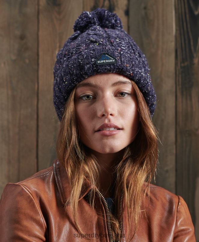 Superdry аксесоари N00H4320 военноморски флот Жени кабелна шапка Gracie