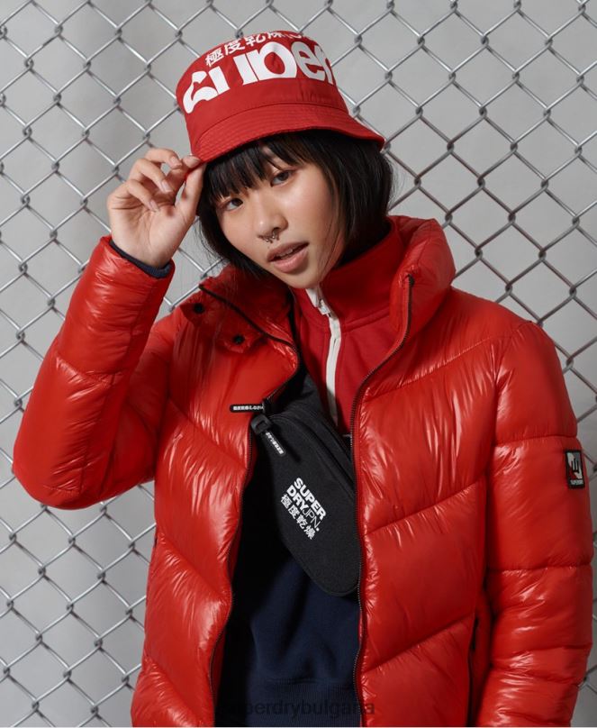 Superdry аксесоари N00H4328 червен Жени шапка тип кофа с лого