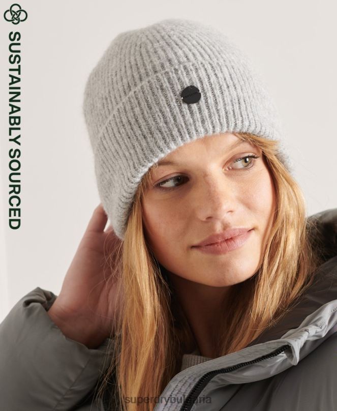 Superdry аксесоари N00H6611 светло сив Жени луксозна шапка