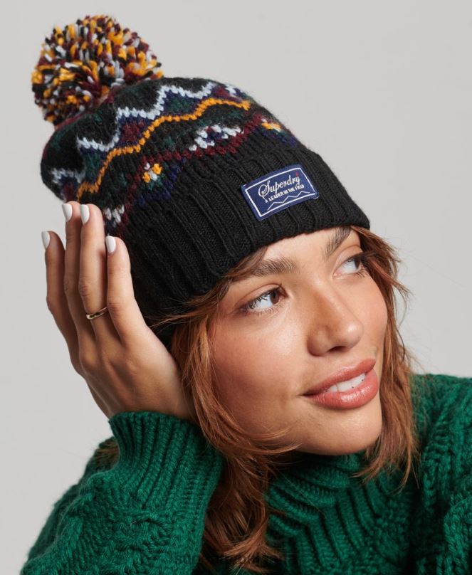 Superdry аксесоари N00H6737 черен Жени феерична шапка