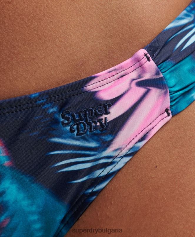 Superdry облекло N00H3179 син Жени рециклирани бикини слипове