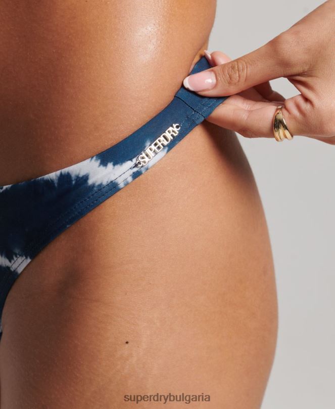 Superdry облекло N00H3191 военноморски флот Жени рециклирани бикини слипове тип tie dye