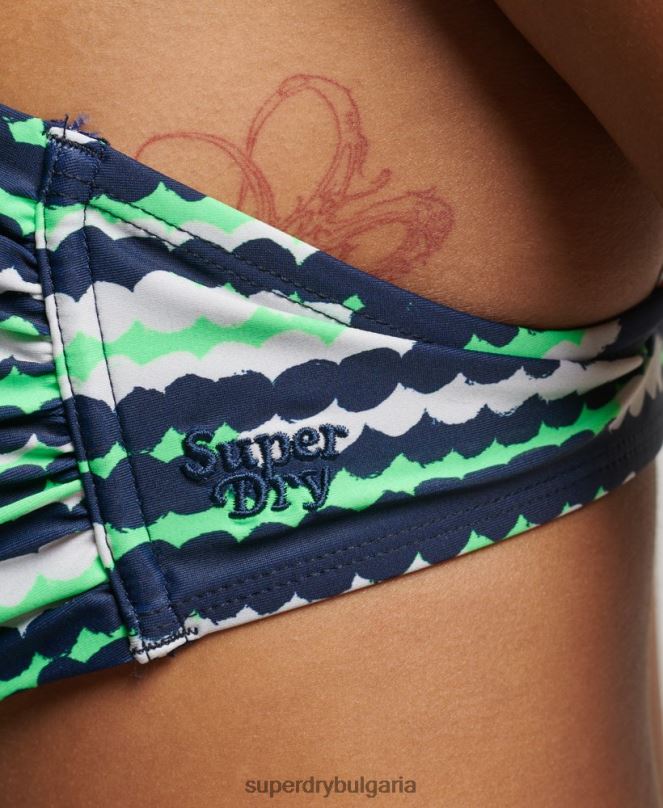 Superdry облекло N00H3196 розово Жени рециклирана горна част на бикини с смесен принт