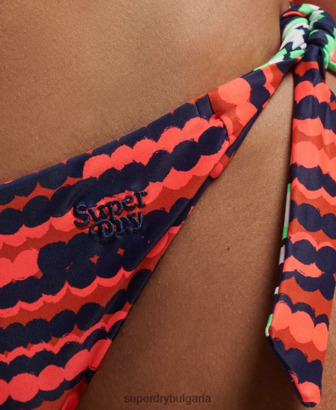 Superdry облекло N00H3197 розово Жени рециклирани бикини слипове със смесен принт