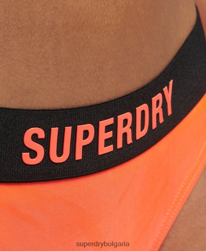 Superdry облекло N00H3201 оранжево Жени еластични рециклирани бикини слипове