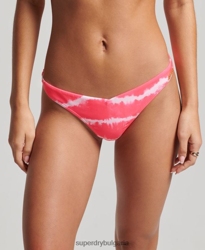 Superdry облекло N00H3205 розово Жени рециклирани бикини слипове тип tie dye