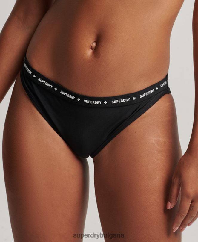Superdry облекло N00H3211 черен Жени микроеластични рециклирани бикини слипове