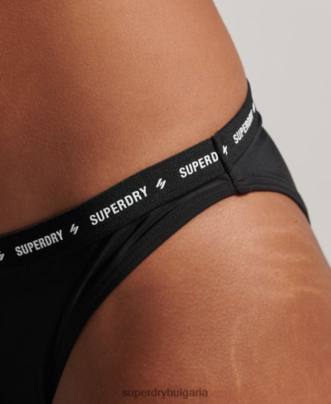Superdry облекло N00H3211 черен Жени микроеластични рециклирани бикини слипове