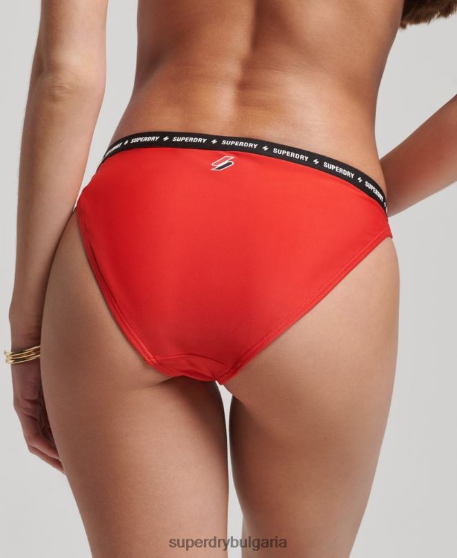 Superdry облекло N00H3217 червен Жени микроеластични рециклирани бикини слипове