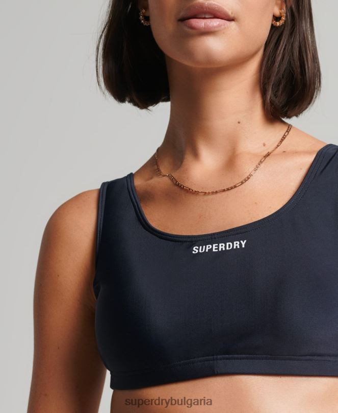 Superdry облекло N00H3222 черен Жени основно рециклирано горнище на бикини