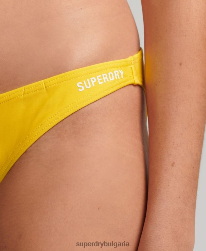 Superdry облекло N00H3229 жълто Жени основни бикини слипове