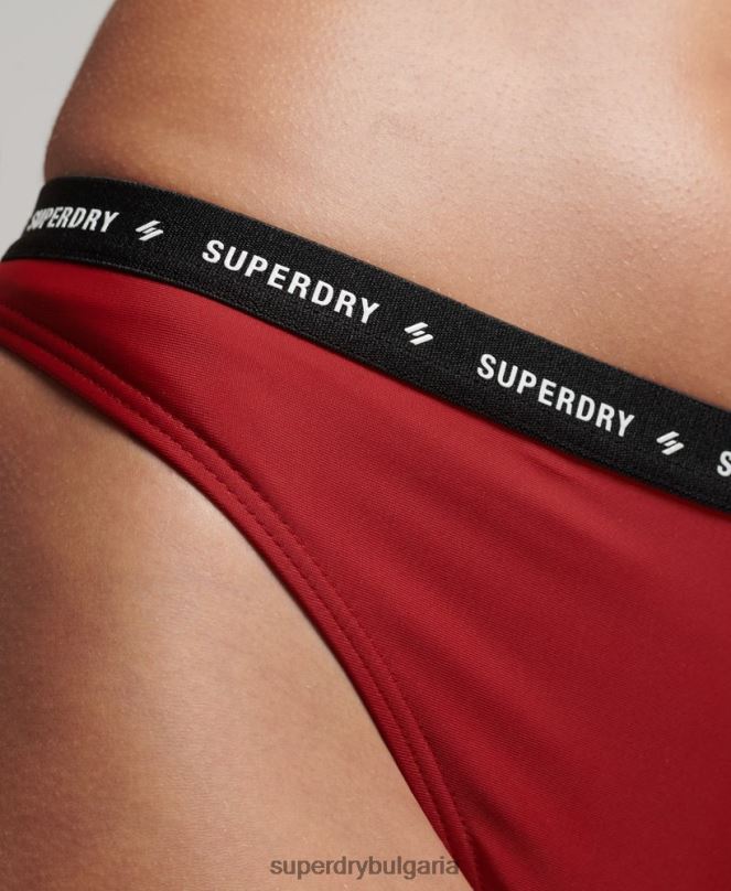 Superdry облекло N00H3237 червен Жени микроеластични рециклирани бикини слипове